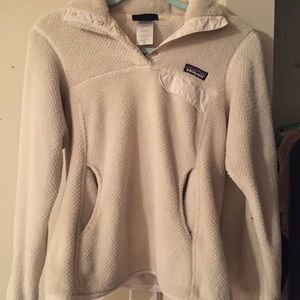 Cream Patagonia Button Up Pullover